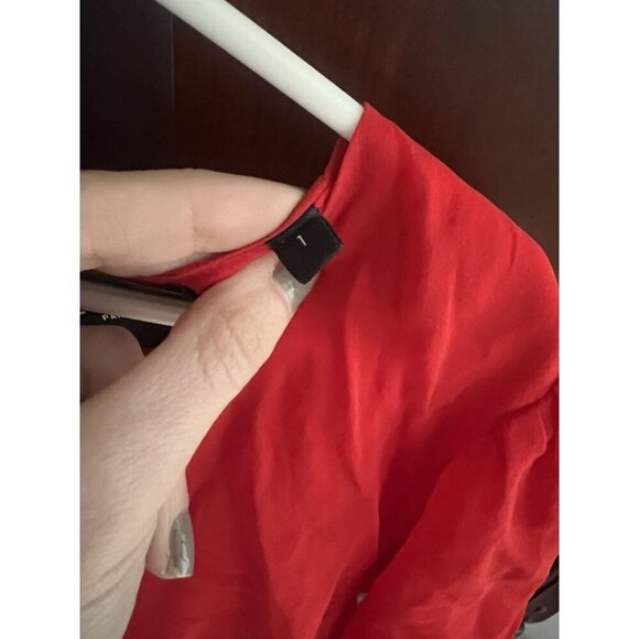 The Kooples Red Long Georgette Midi Dress Size 1 XS - Picture 3 of 8